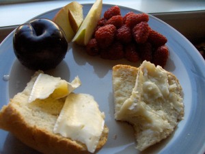 Bread, Fruit, and Cheese